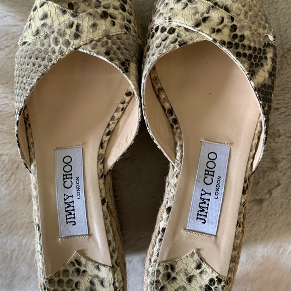 Jimmy Choo Wedged Sandal - Snakeskin - Picture 3 of 4